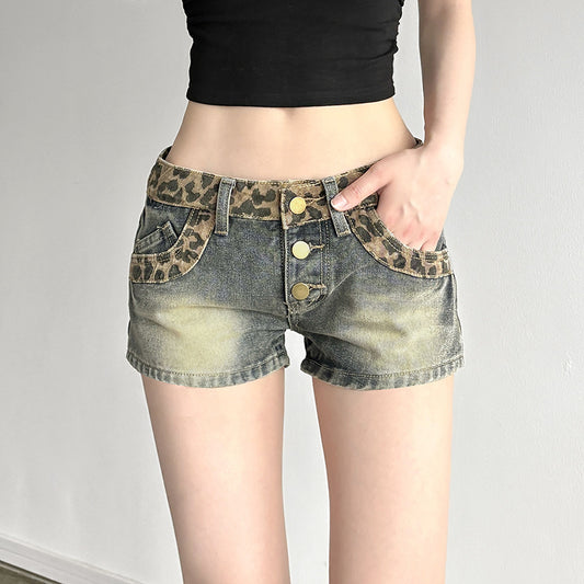 Low Waist Denim Shorts for Women - Spicy Slimming Button Ultra Short Hot Pants