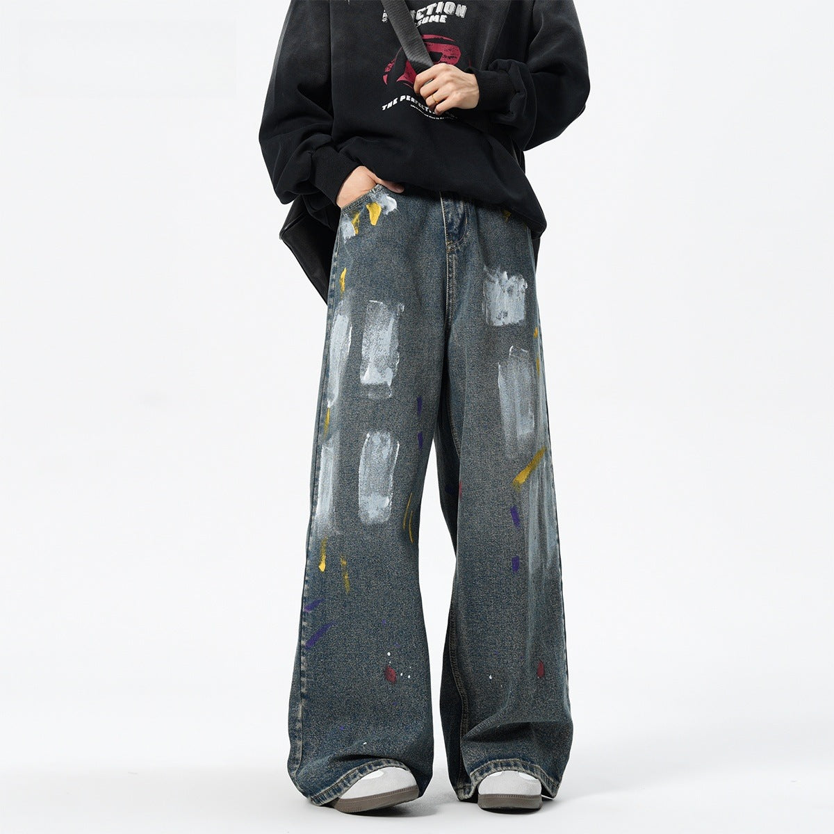 Graffiti Design Denim Jeans for Men