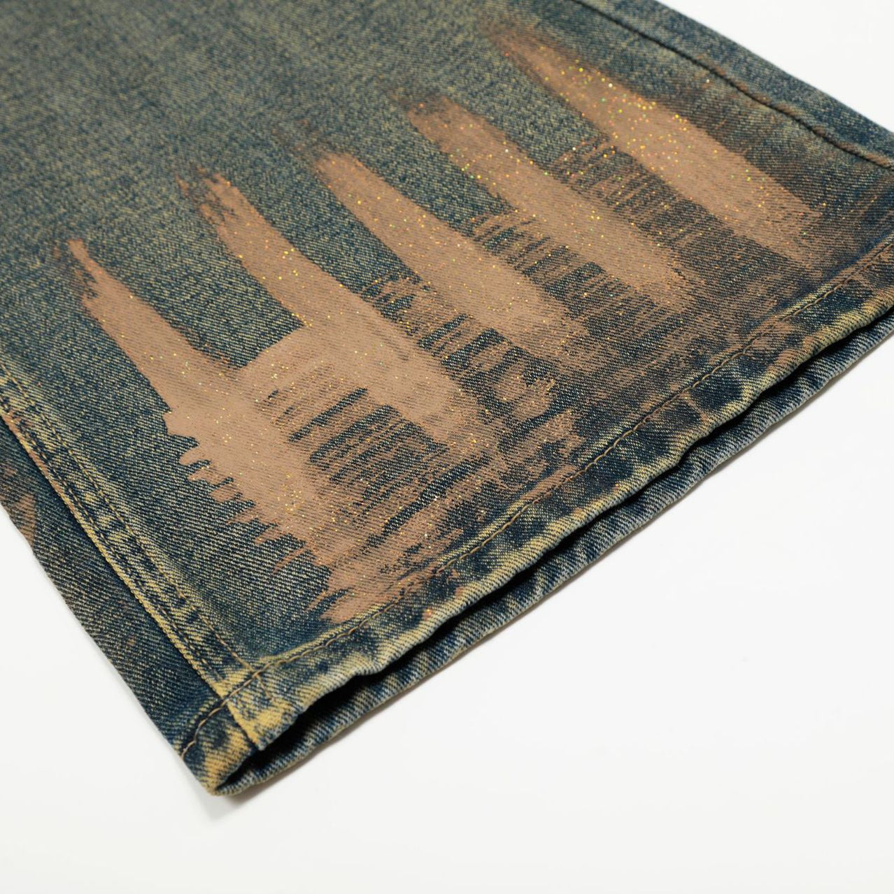 Street Style High-Street Unique Design Denim Trousers