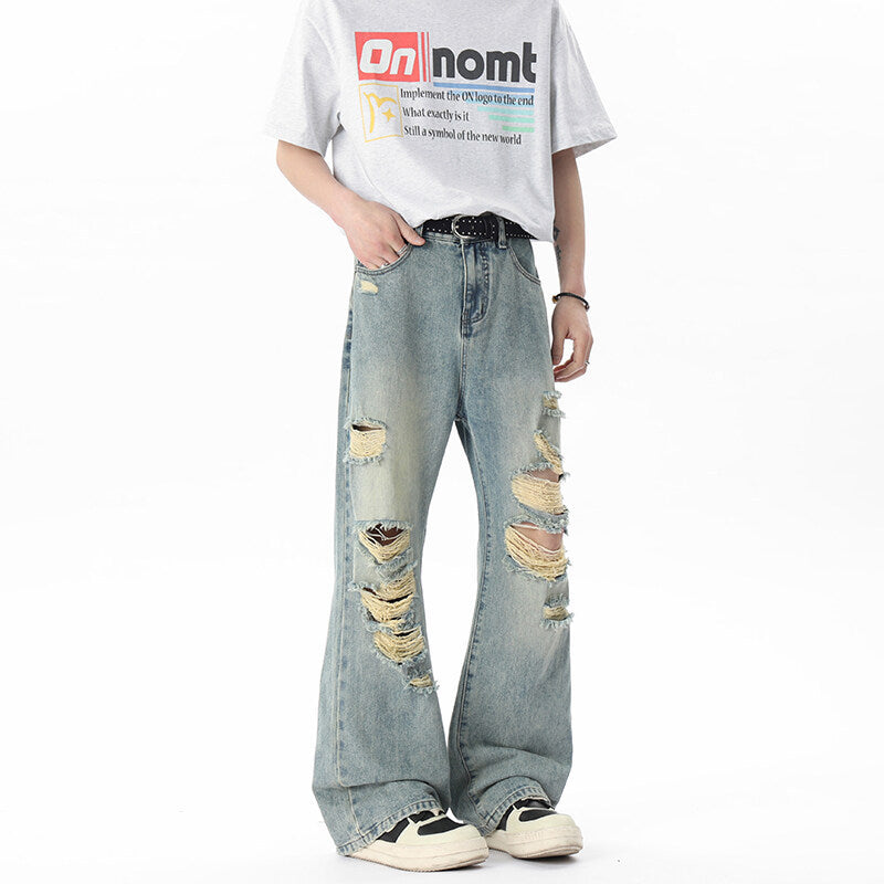 Loose Straight Leg Wide Leg Casual Denim Pants