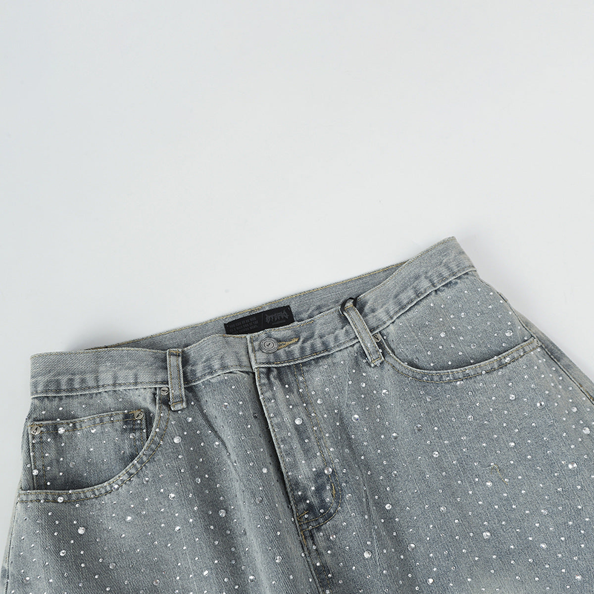 Heavy Industry Hot Stamping Wide Leg Jeans