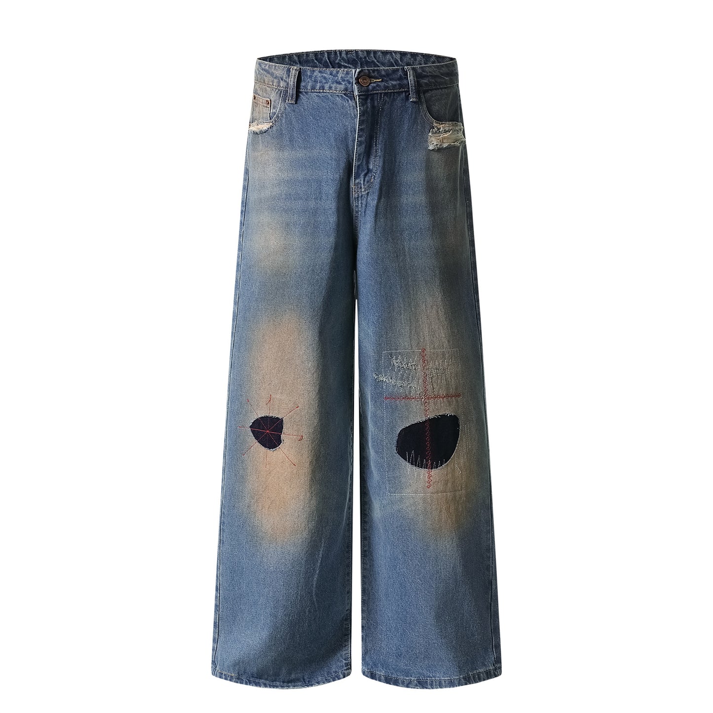 Premium Distressed Straight Leg Jeans – Japanese Denim