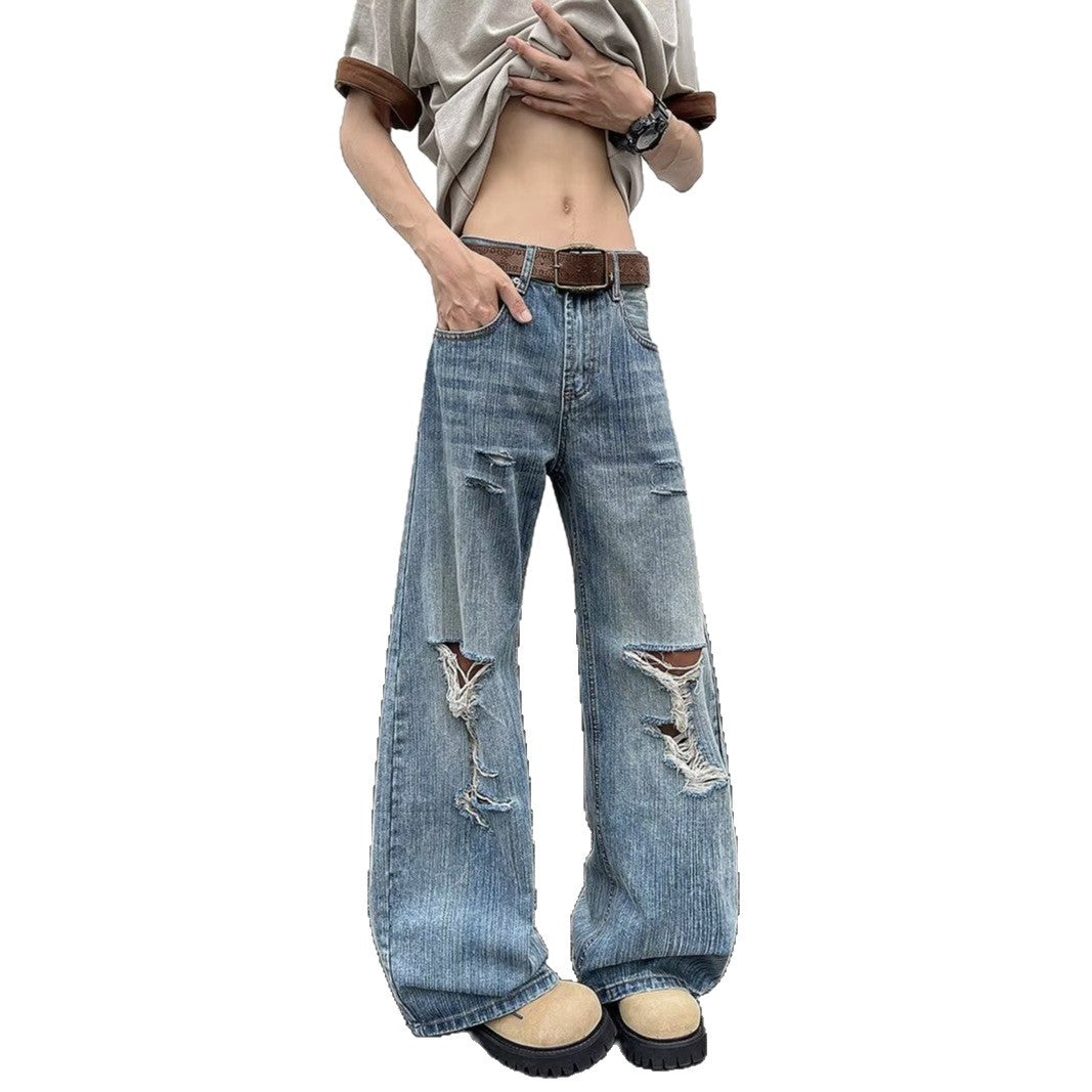 Micro Opening Washed Denim Jeans - Premium Japanese Craftsmanship