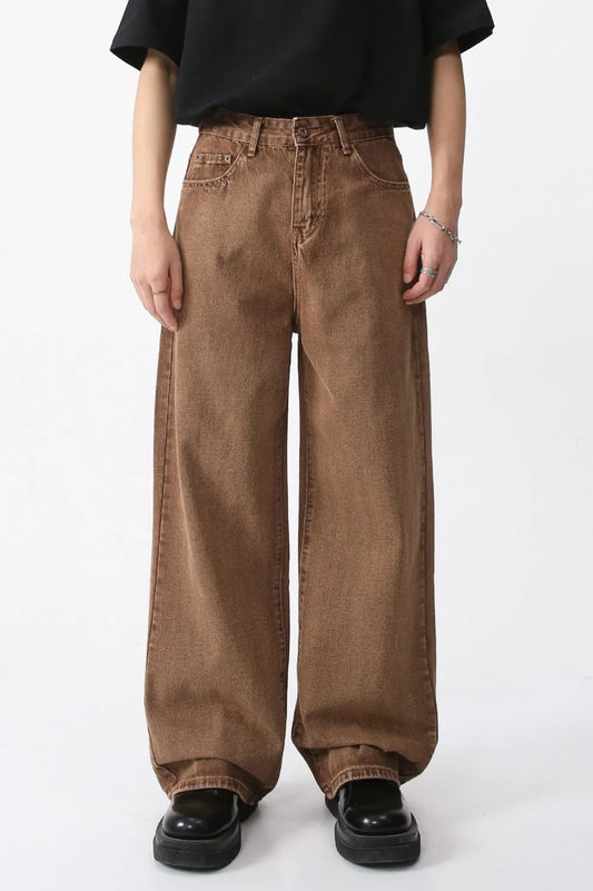 Premium Wide Leg Jeans with Pockets - Japanese Denim