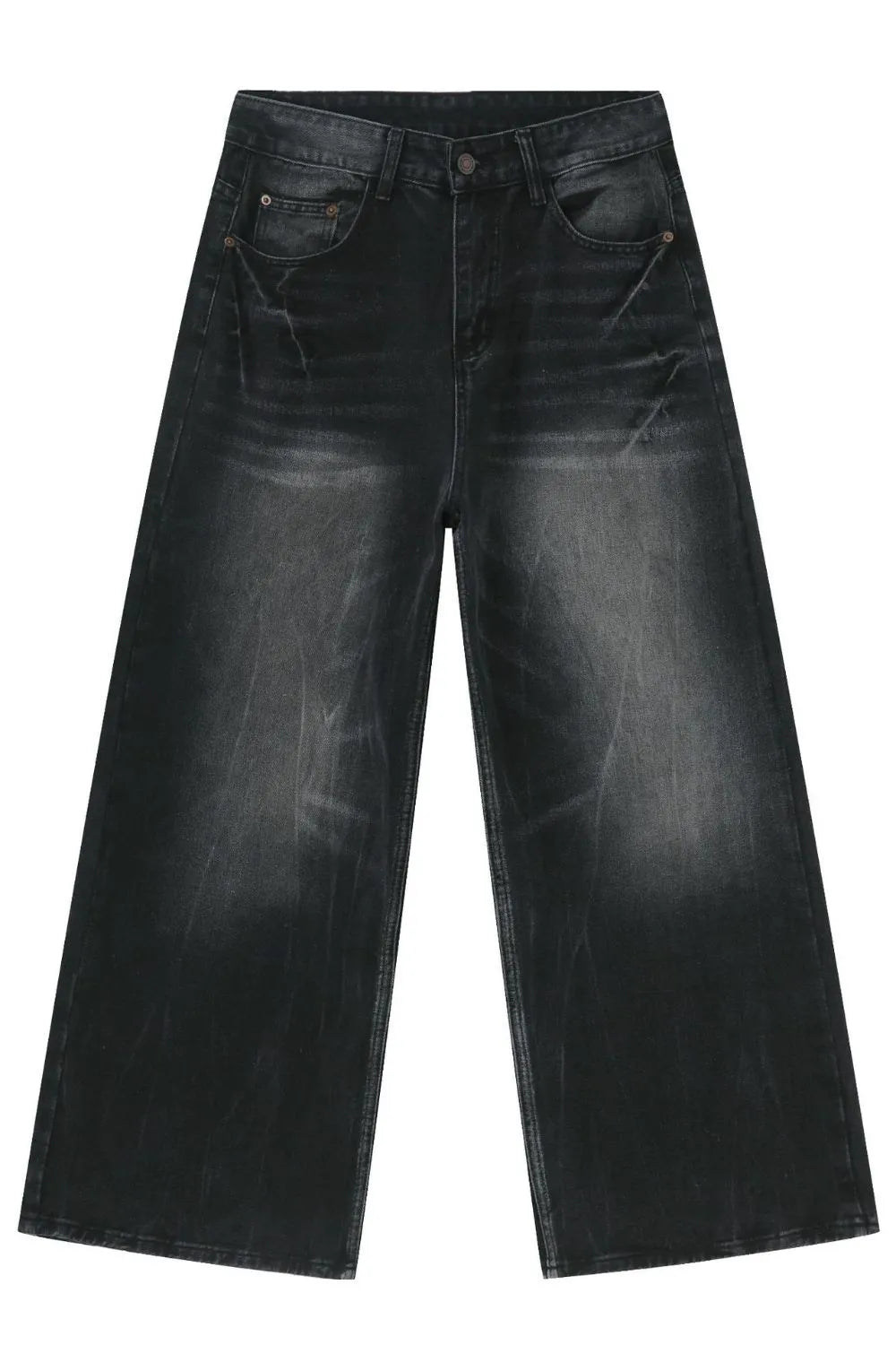 Premium Wide Leg Men's Jeans with Pockets - Japanese Denim