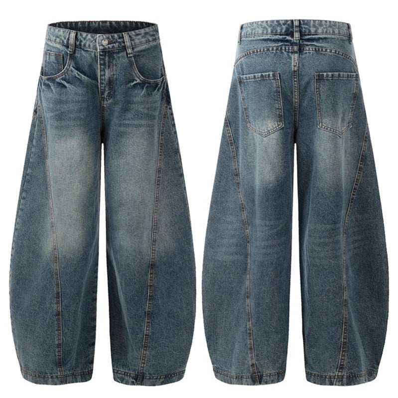 Premium Wide Leg Jeans in Classic Blue