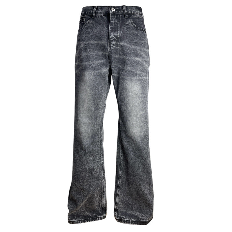 Retro Cleanfit Washed Vintage Casual Loose Straight Denim Pants
