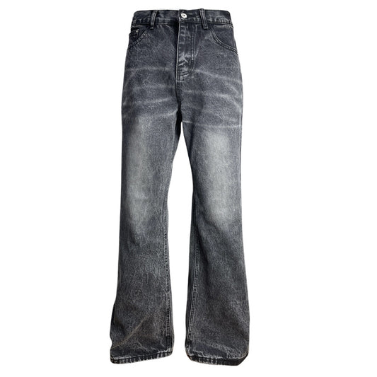 Retro Cleanfit Washed Vintage Casual Loose Straight Denim Pants
