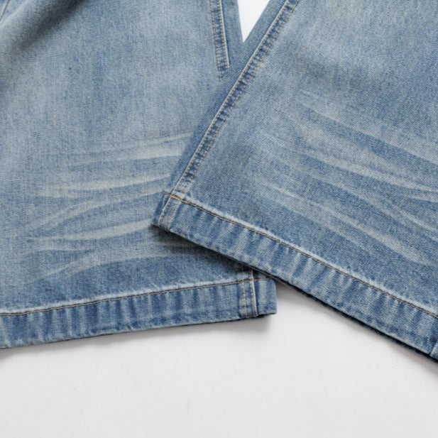 Premium High Waisted Straight Leg Wide Leg Jeans