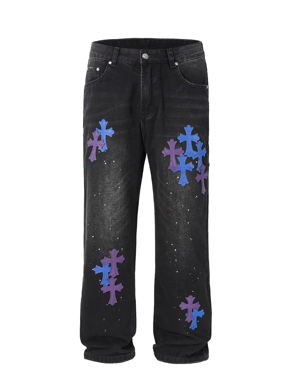 Men's Cross Wide Straight Jeans - Premium Japanese Denim