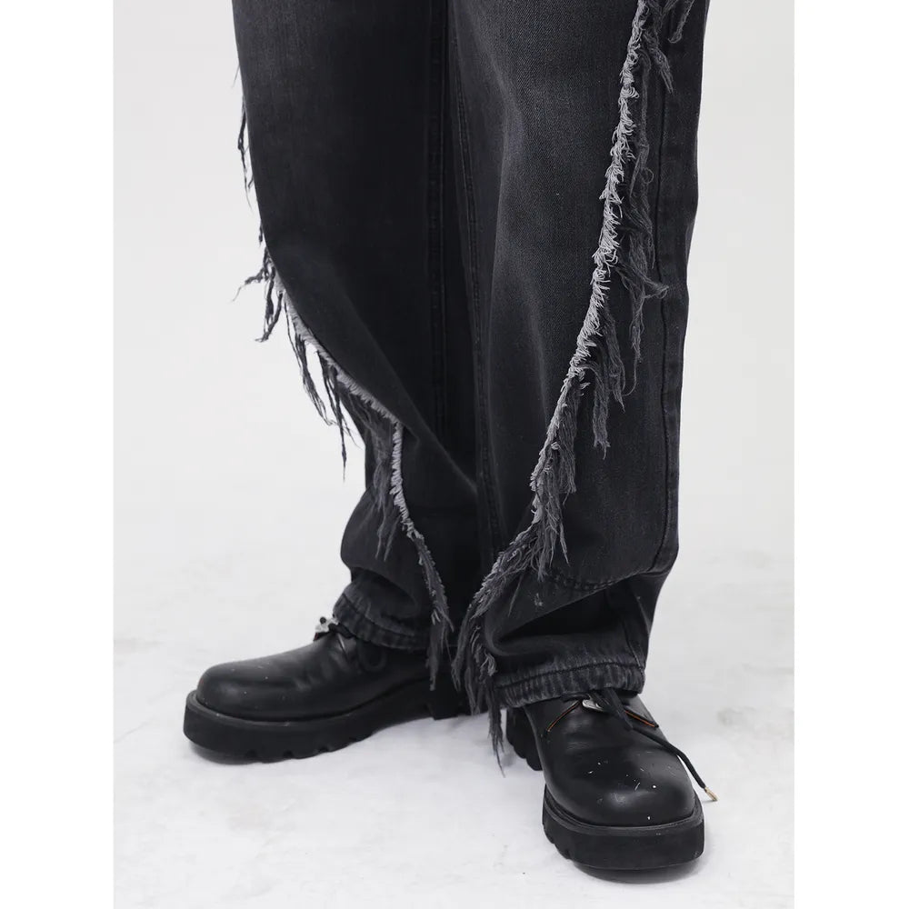 Premium Raw Hem Jeans with Pockets