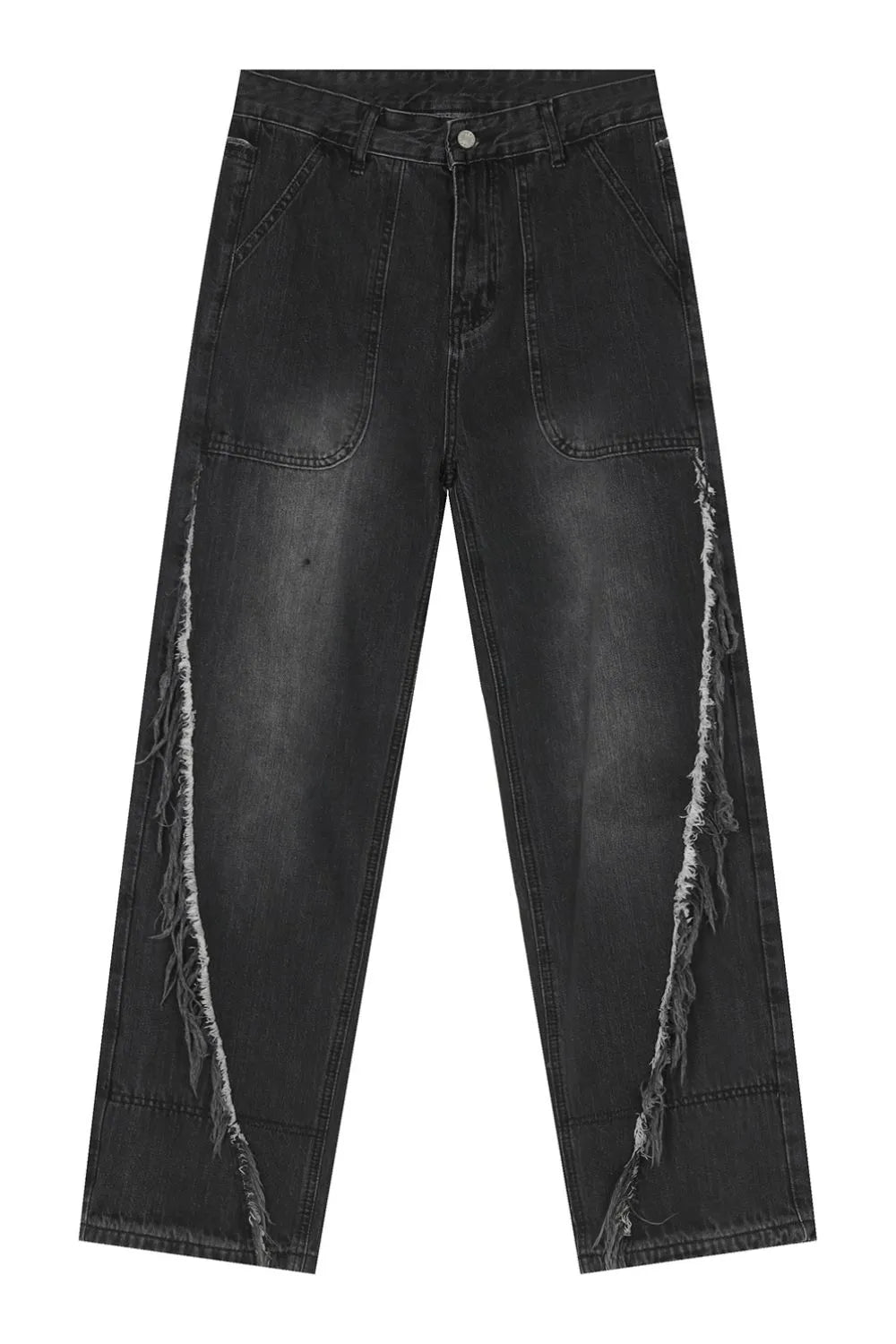 Premium Raw Hem Jeans with Pockets