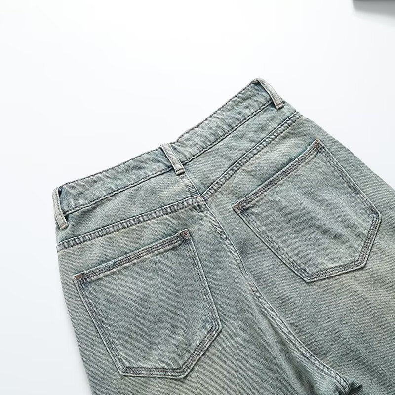 Women's Elastic Waist Loose Casual Wide Leg Jeans