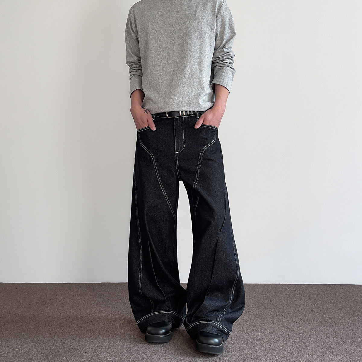 Summer Straight Slightly Flared Casual Pants - Premium Japanese Denim
