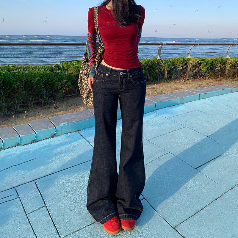 Women's Autumn and Winter Low-Waist Slimming Tapered Leg Jeans