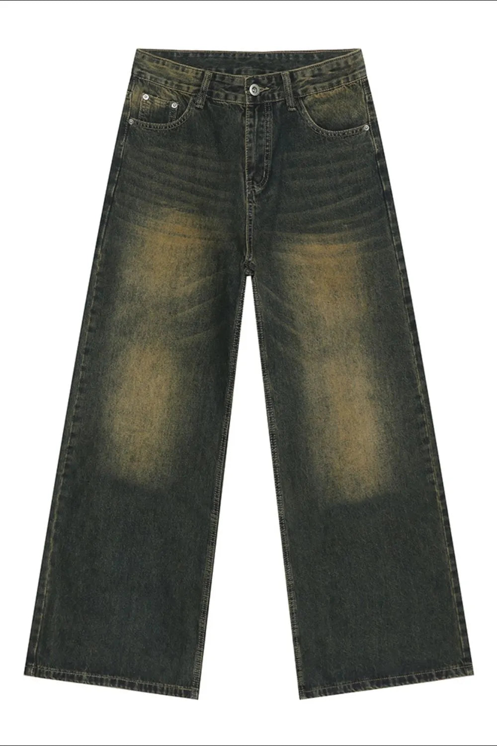 Men's Cat's Whisker Wide Leg Jeans - Premium Japanese Denim