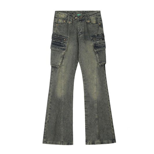Premium Japanese Denim Jeans with Zipper and Multiple Pockets