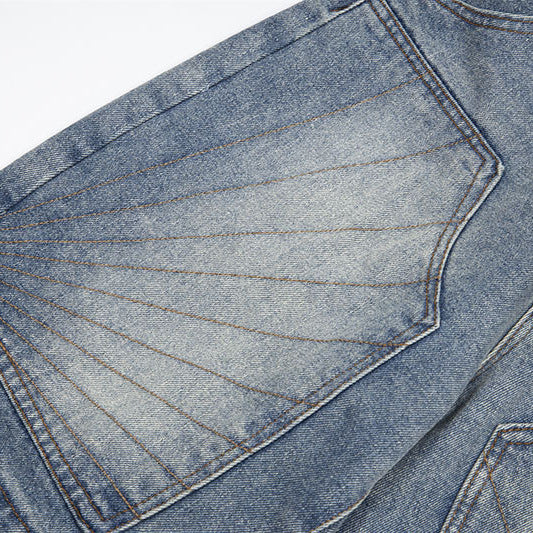 Premium Washed Straight Leg Denim Shorts for Modern Streetwear