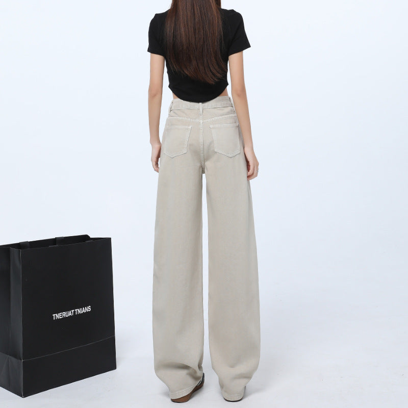 Casual Loose Fit High Waist Wide Leg Jeans for Women