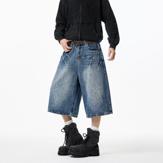 Summer Loose Straight Leg Denim Shorts