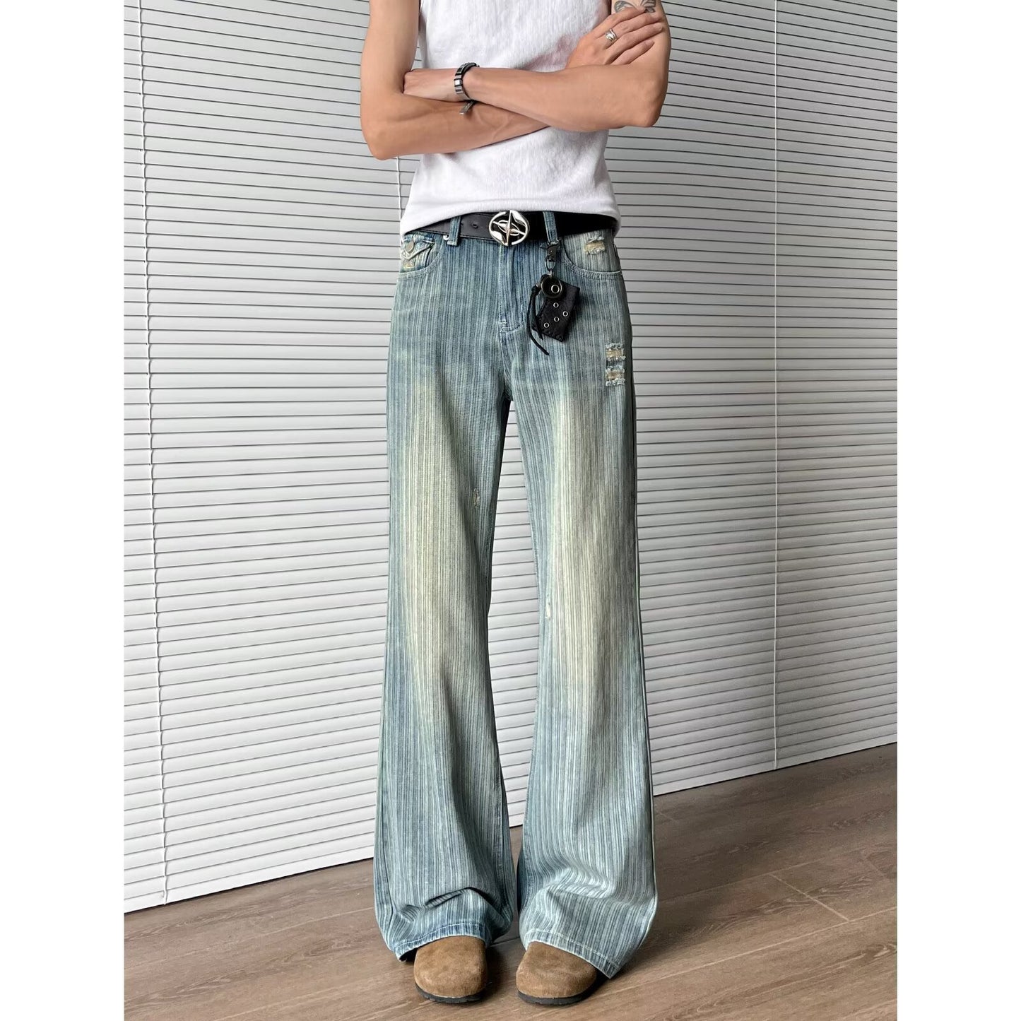 Cowboy High Street Micro Horn Slimming Casual Pants