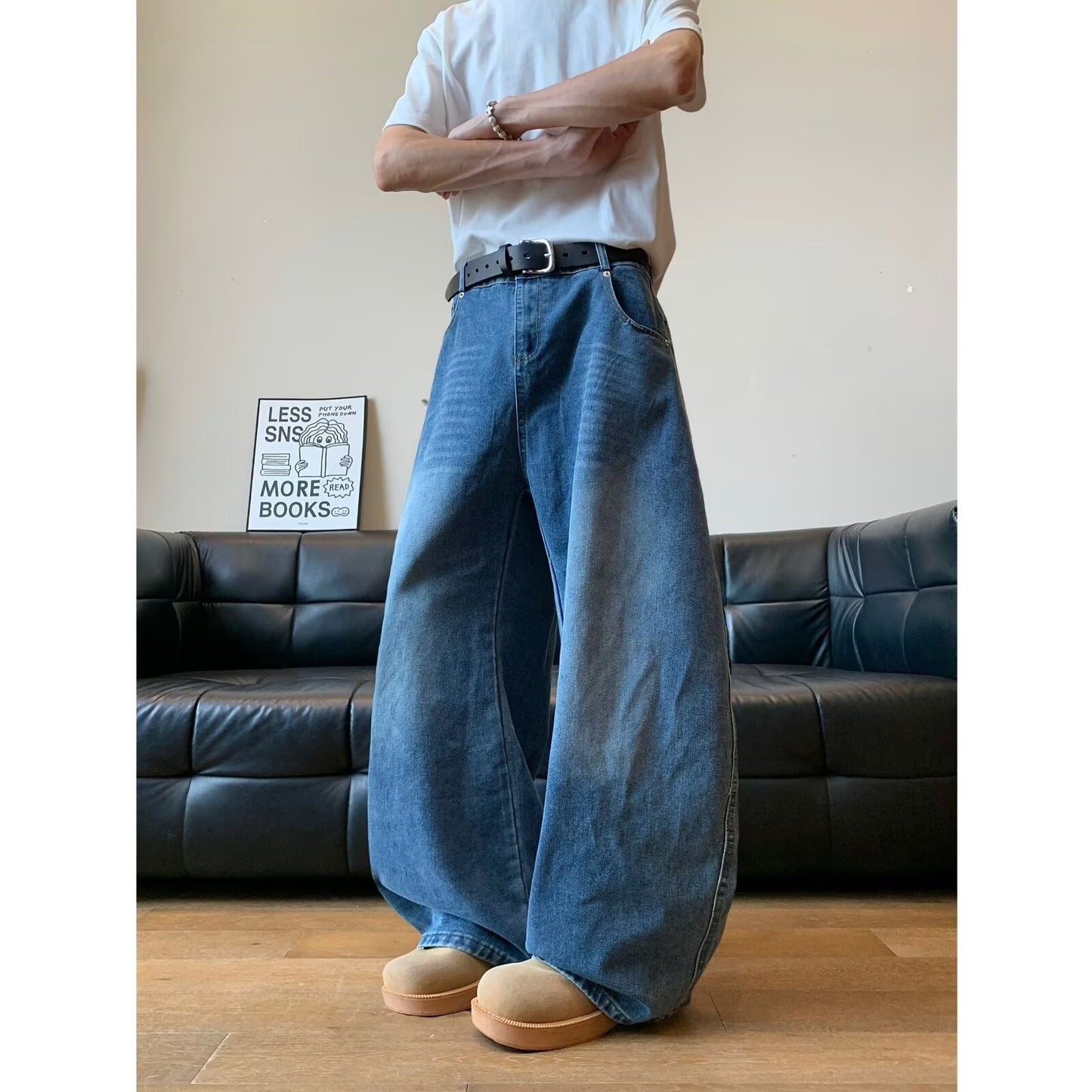 Casual Washed Loose and Cool Wide Leg Pants