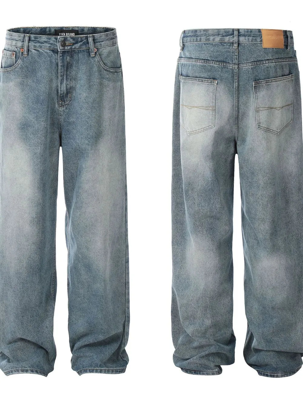 Men's Washed Straight Jeans - Premium Japanese Denim