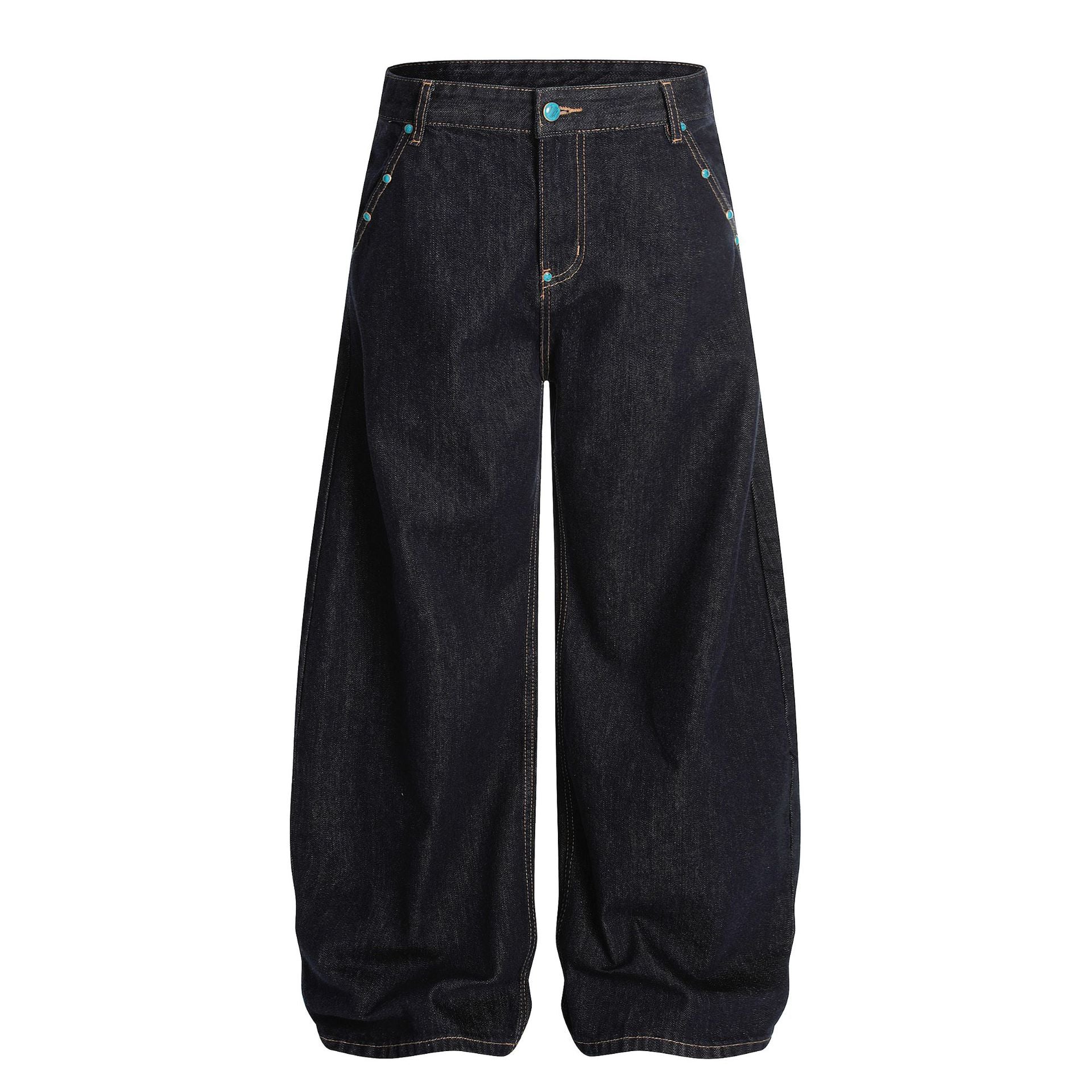 Bent Knife Jeans - Retro Loose Sickle Shaped Pants