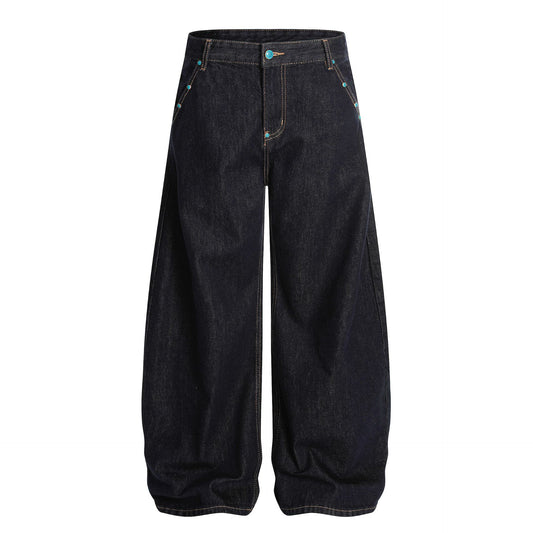 Bent Knife Jeans - Retro Loose Sickle Shaped Pants