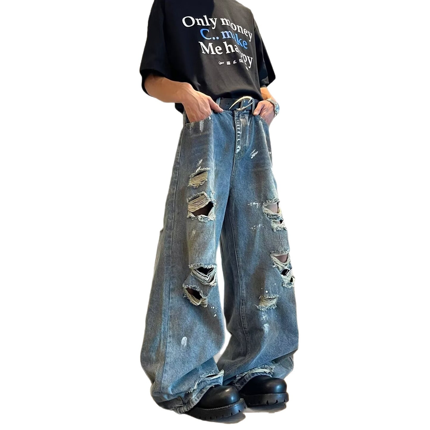 Summer New Retro Beggar Loose Wide Leg Pants