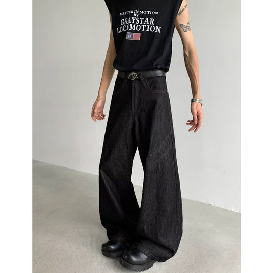 Vintage Wide Leg Curved Jeans for Summer