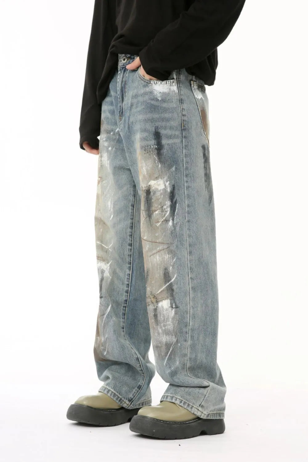 Premium Baggy Jeans with Pockets - Japanese Denim