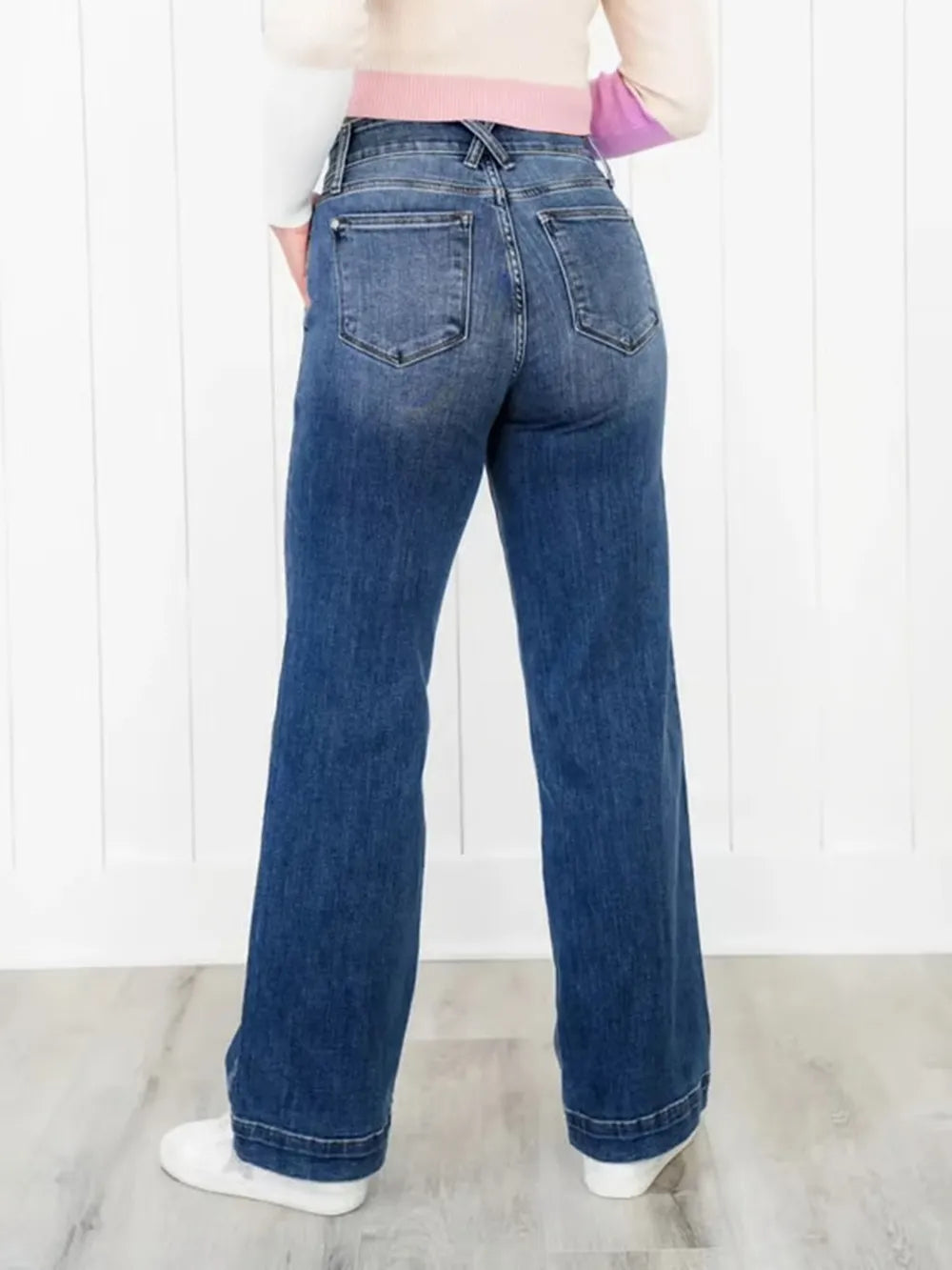 Washed Straight Leg Jeans - Premium Japanese Denim