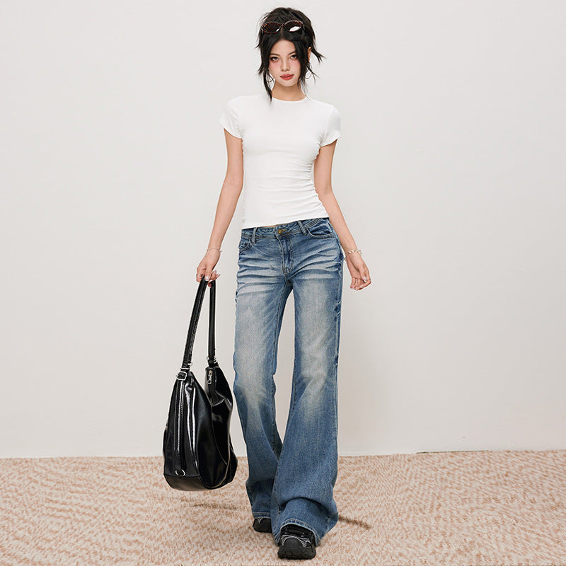 Women's Ratio Flared Jeans - Summer Elastic Fitted Trumpet Pants