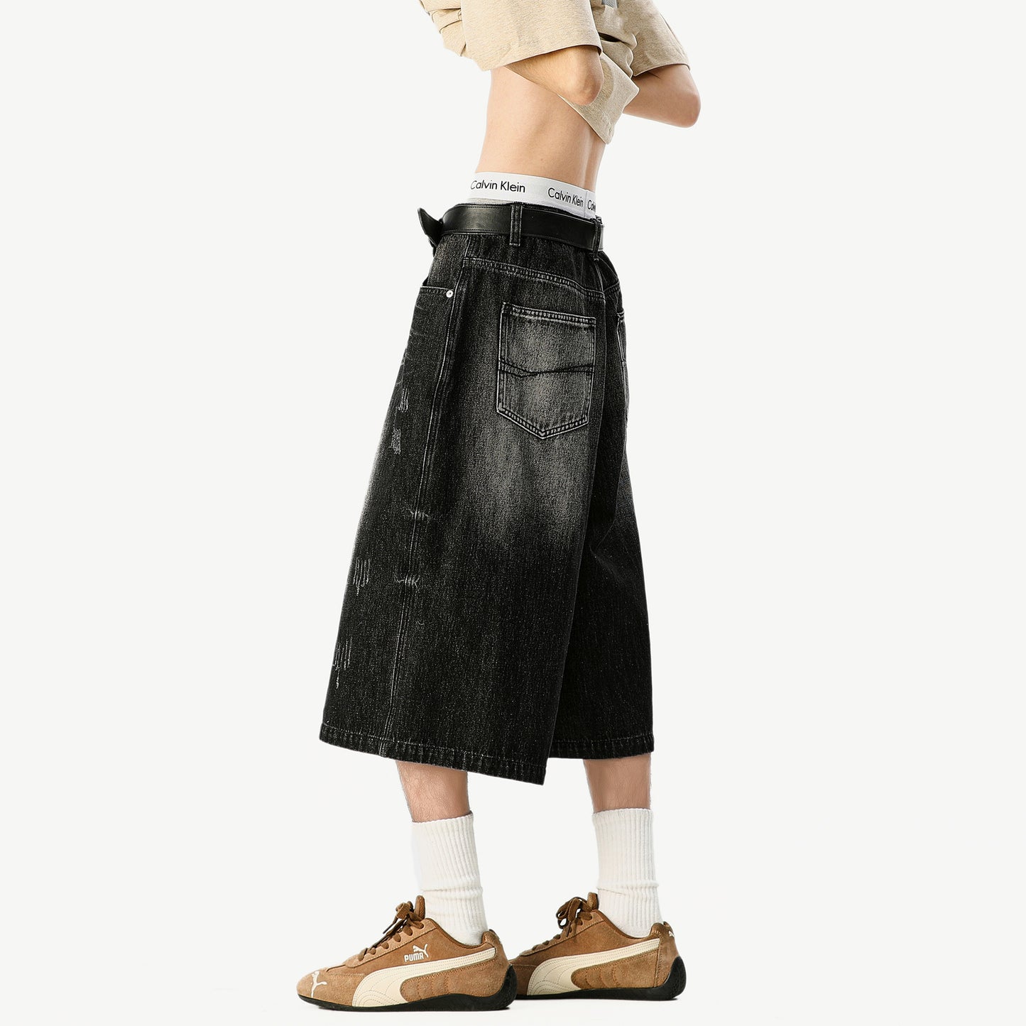 Men's High Waist Loose Wide Leg Summer Shorts