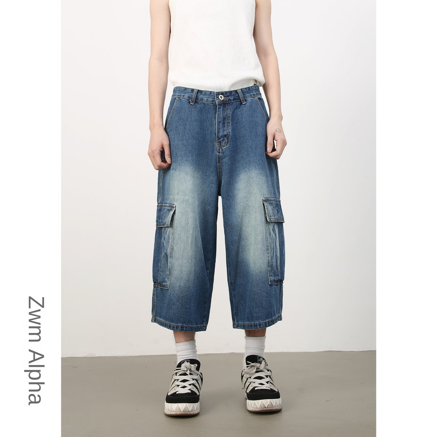 Multi-Pocket Skateboard Hip-Hop Denim Shorts for Men