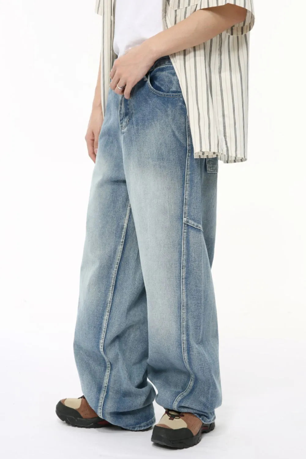 Mid Rise Wide Leg Jeans - Premium Japanese Denim