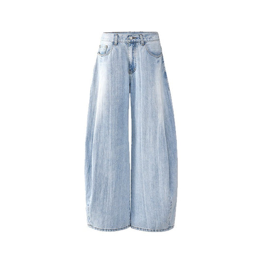 Straight Loose Wide Leg Casual Pants - Premium Japanese Denim