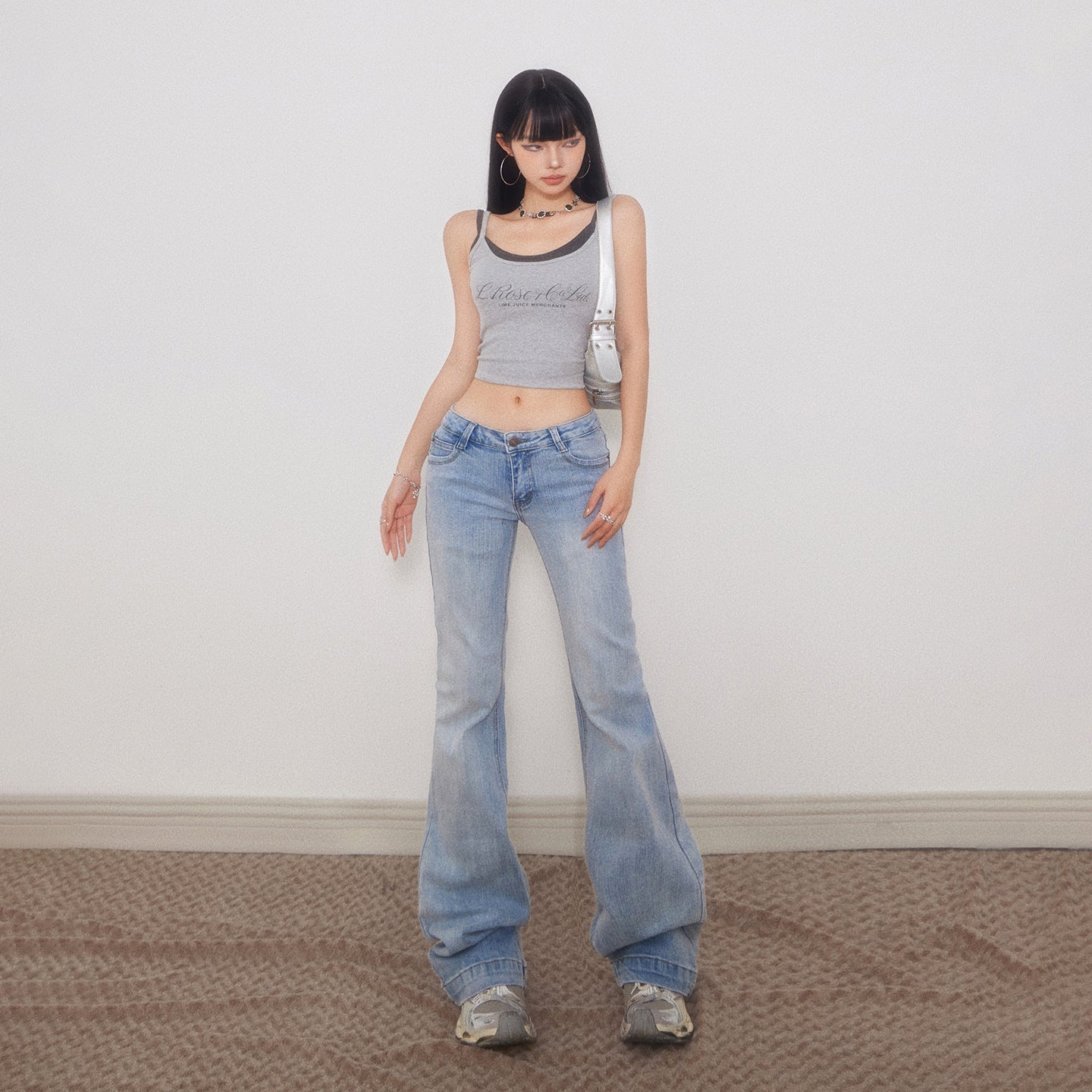 Women's Low Waist Slimming Fitted Trumpet Pants Casual Trousers