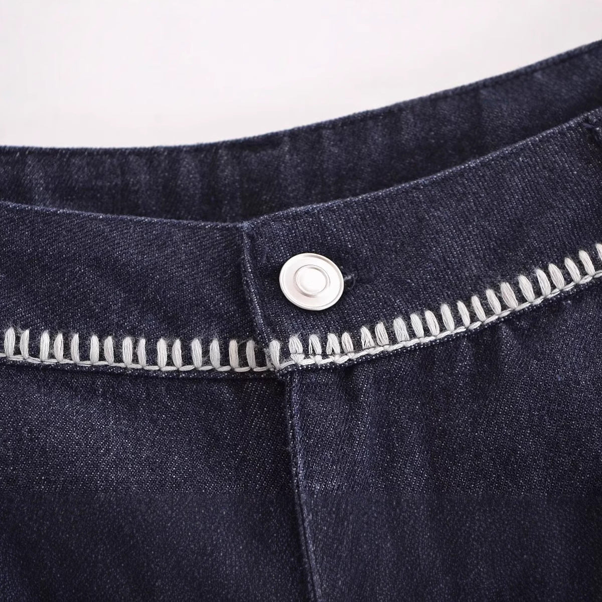 Premium Women's Summer Denim Shorts - Dark Blue