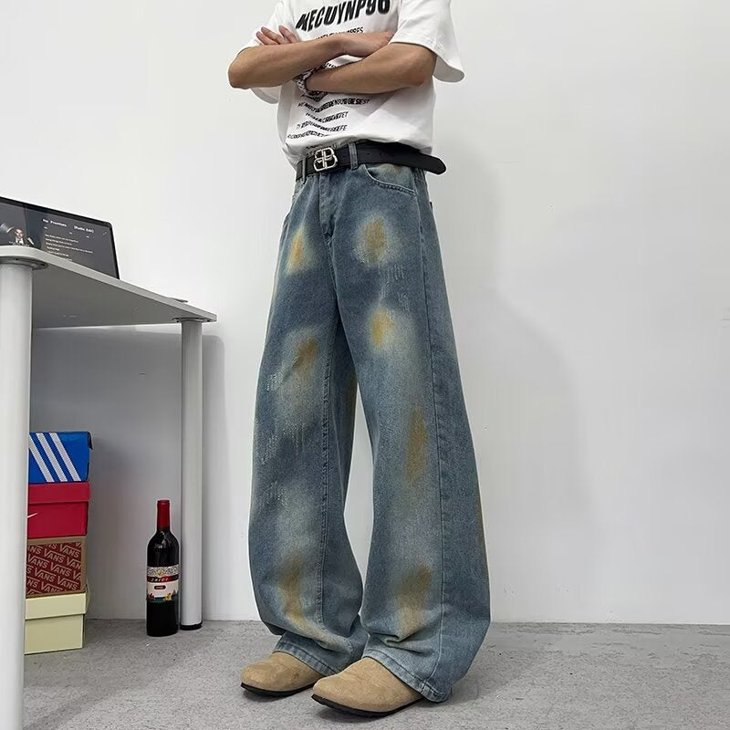 Loose Casual Dirtyfit Wide Leg Pants in Blue