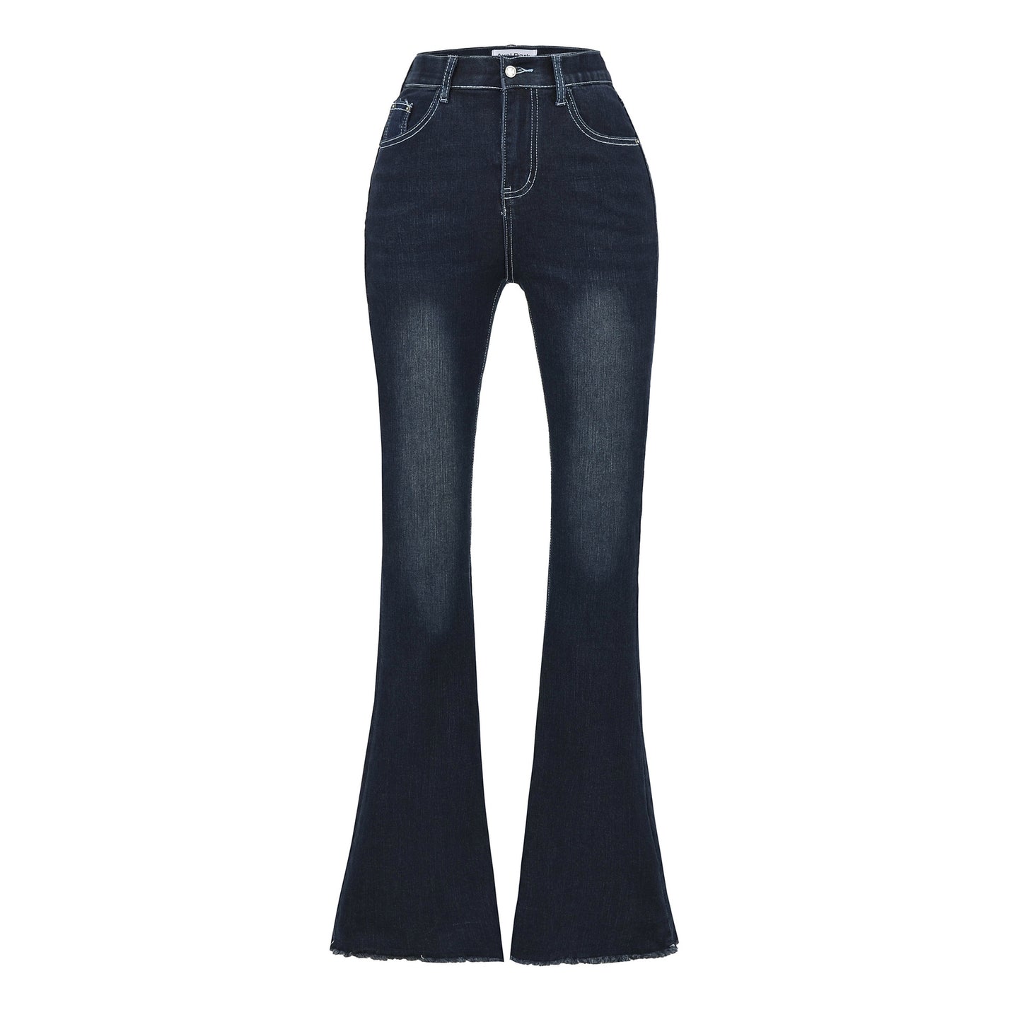 Butt Lifting Micro Horn High Waist Slimming Fringed Jeans