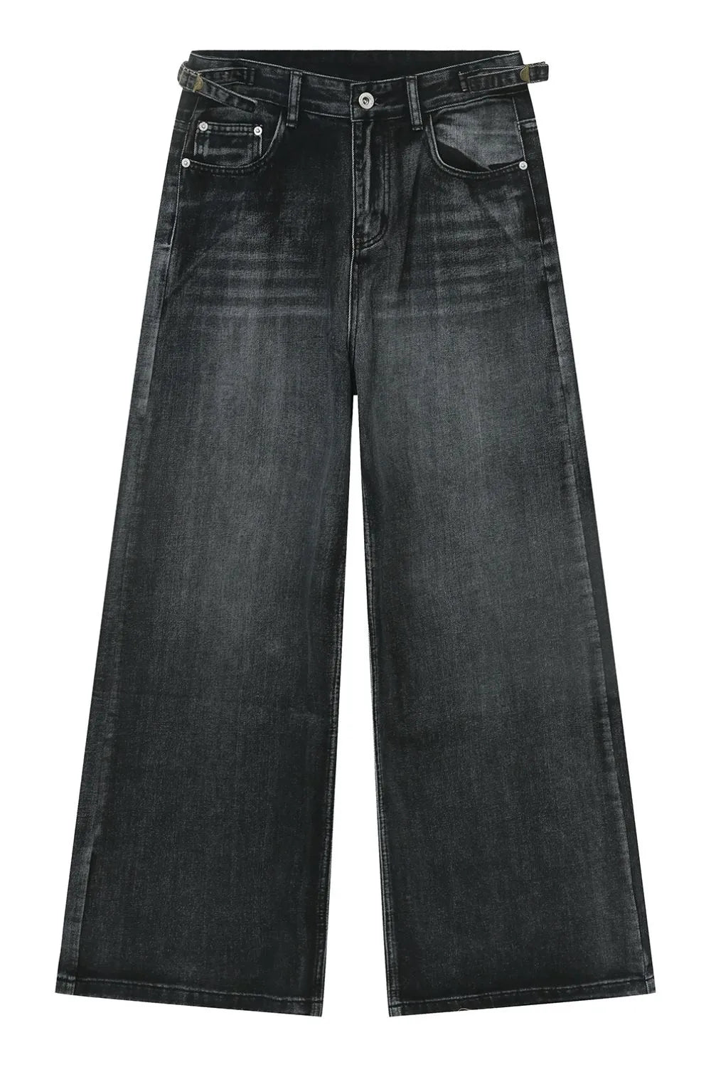 Premium Wide Leg Jeans with Pockets - Japanese Denim