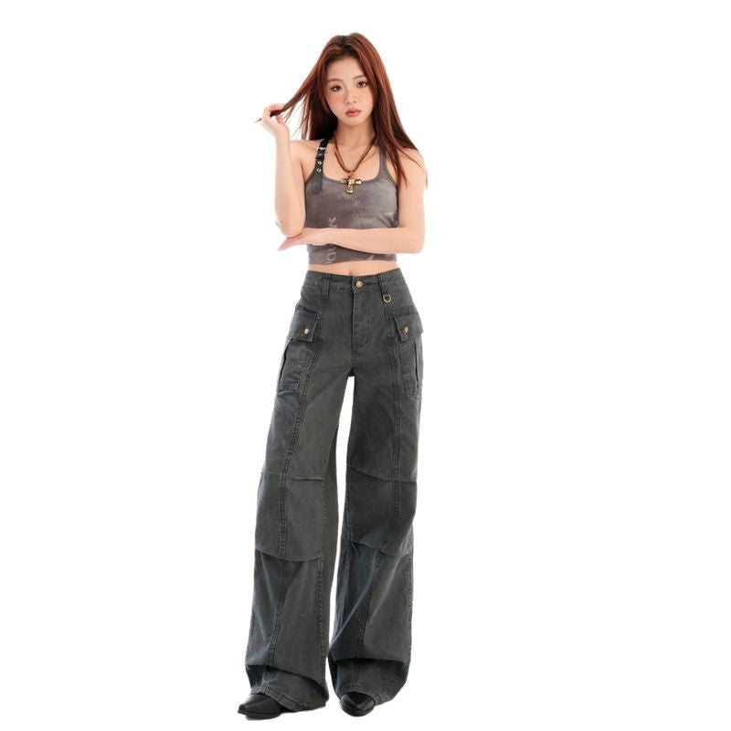 Women's Casual Work Trousers - Loose Narrow Slim Straight Leg Pants