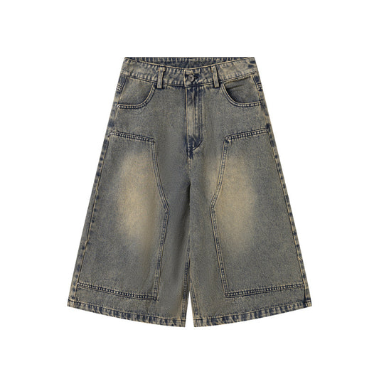 Retro Leopard Print Loose Casual Wide-Leg Shorts