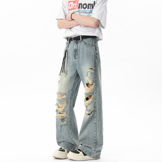 Loose Straight Leg Wide Leg Casual Denim Pants