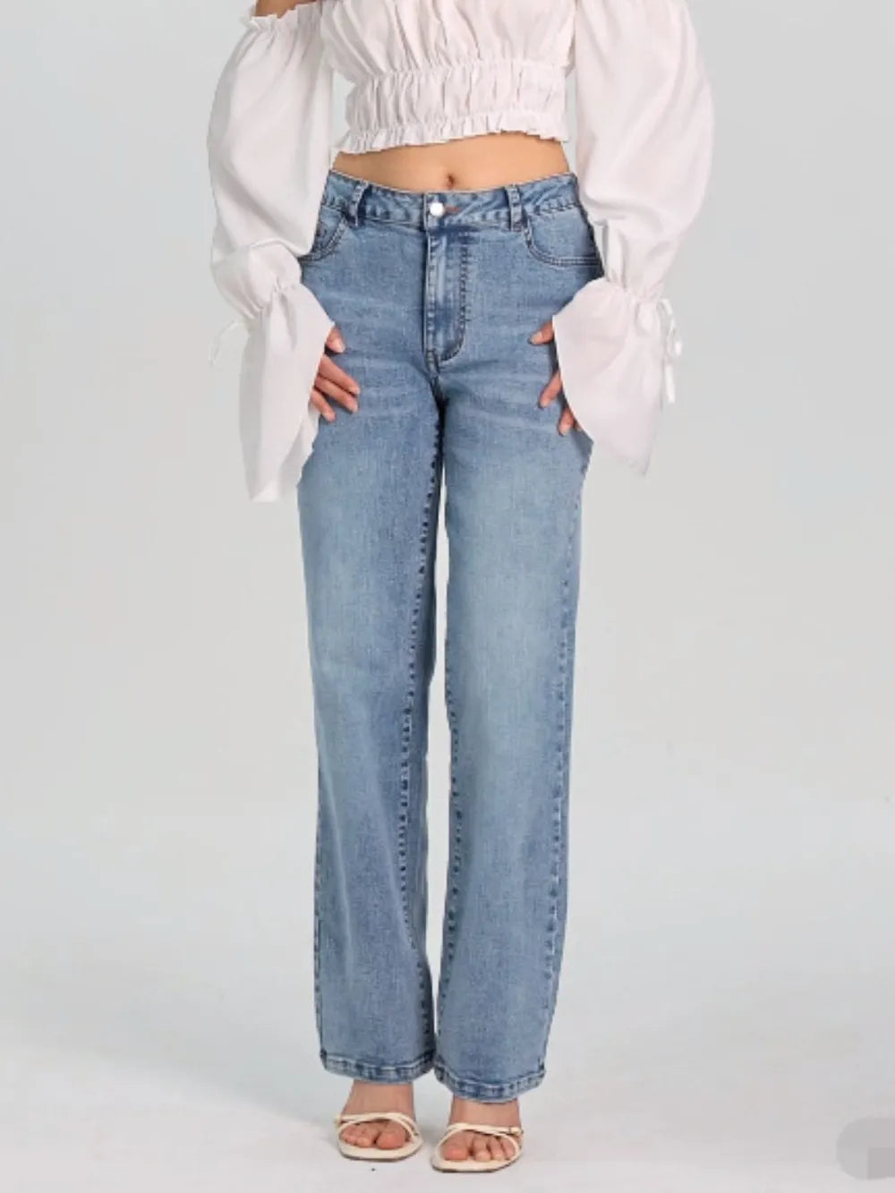 Women's High-Waisted Straight Leg Cowboy Pants - Easy to Wear