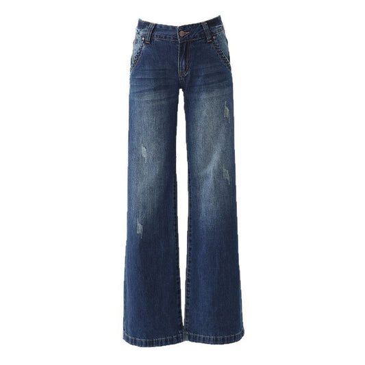 Women's Design Sense Spicy Girl Low Waist Slimming Flared Jeans