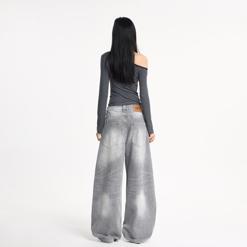 Unisex Wide Leg Denim Pants - Oversized Relaxed Fit Street Style Jeans