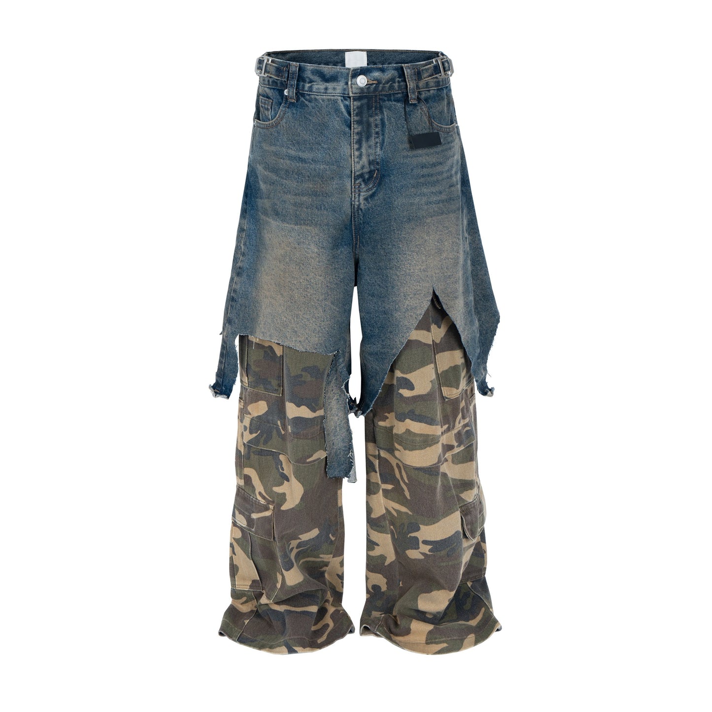 Vintage Camouflage Denim Casual Pants for Men